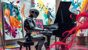 Creative artificial intelligence: Robots composing music and art.